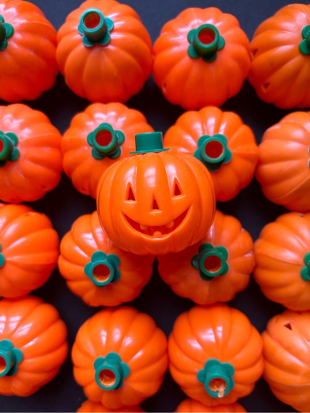 Vintage Halloween Blow Mold Jack-o-lanterns *no lights*